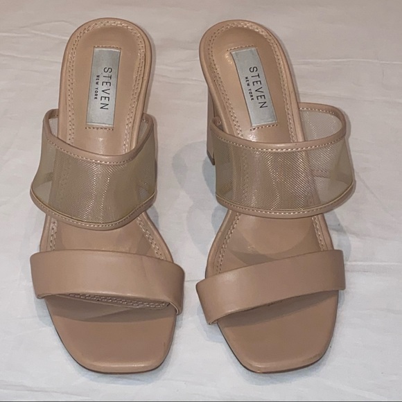 Steven by Steve Madden Jessi Nude Sandals Heels - Picture 11 of 15
